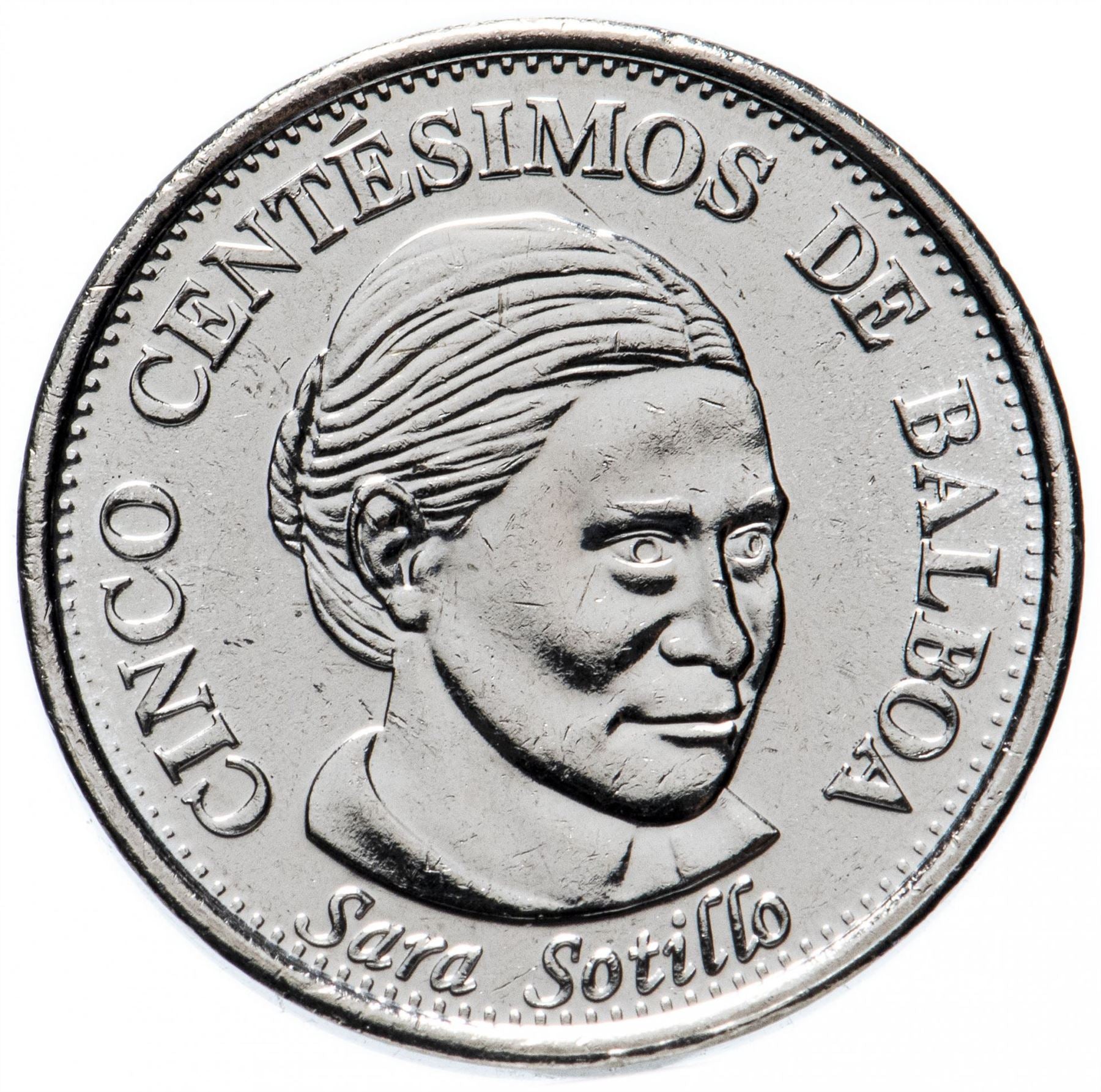 Panama 5 Centesimos Coin | Sara Sotillo | KM133 | 2001 - 2019