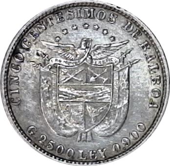 Panama 5 Centesimos Coin | Vasco Nunez de Balboa | KM2 | 1904 - 1916