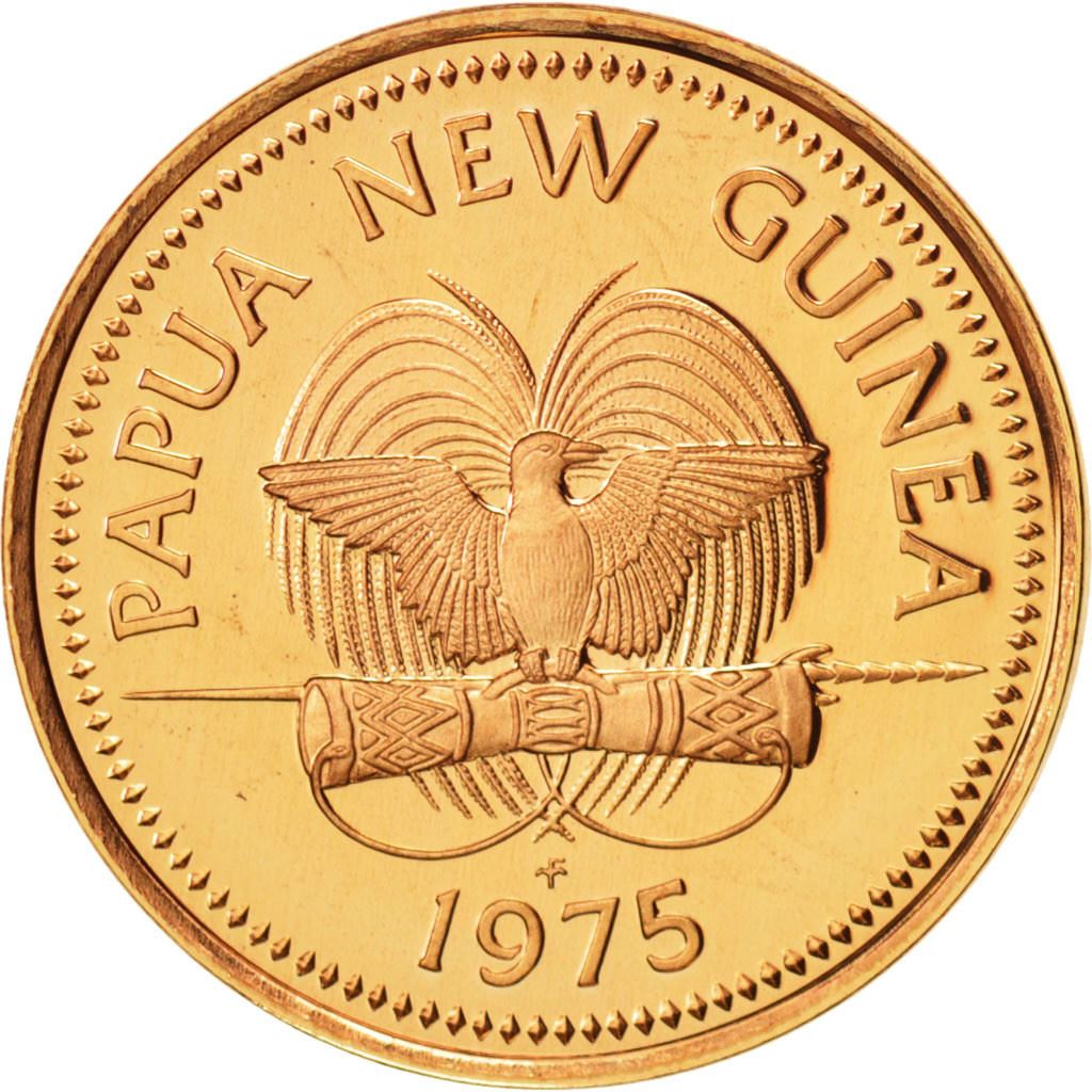 Papua New Guinea Coin Papua New Guinean 1 Toea | Elizabeth II | Paradise Birdwing Butterfly | KM1 | 1975 - 2004