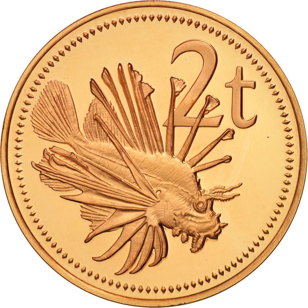 Papua New Guinea Coin Papua New Guinean 2 Toea | Elizabeth II | Lion Fish | KM2 | 1975 - 2004