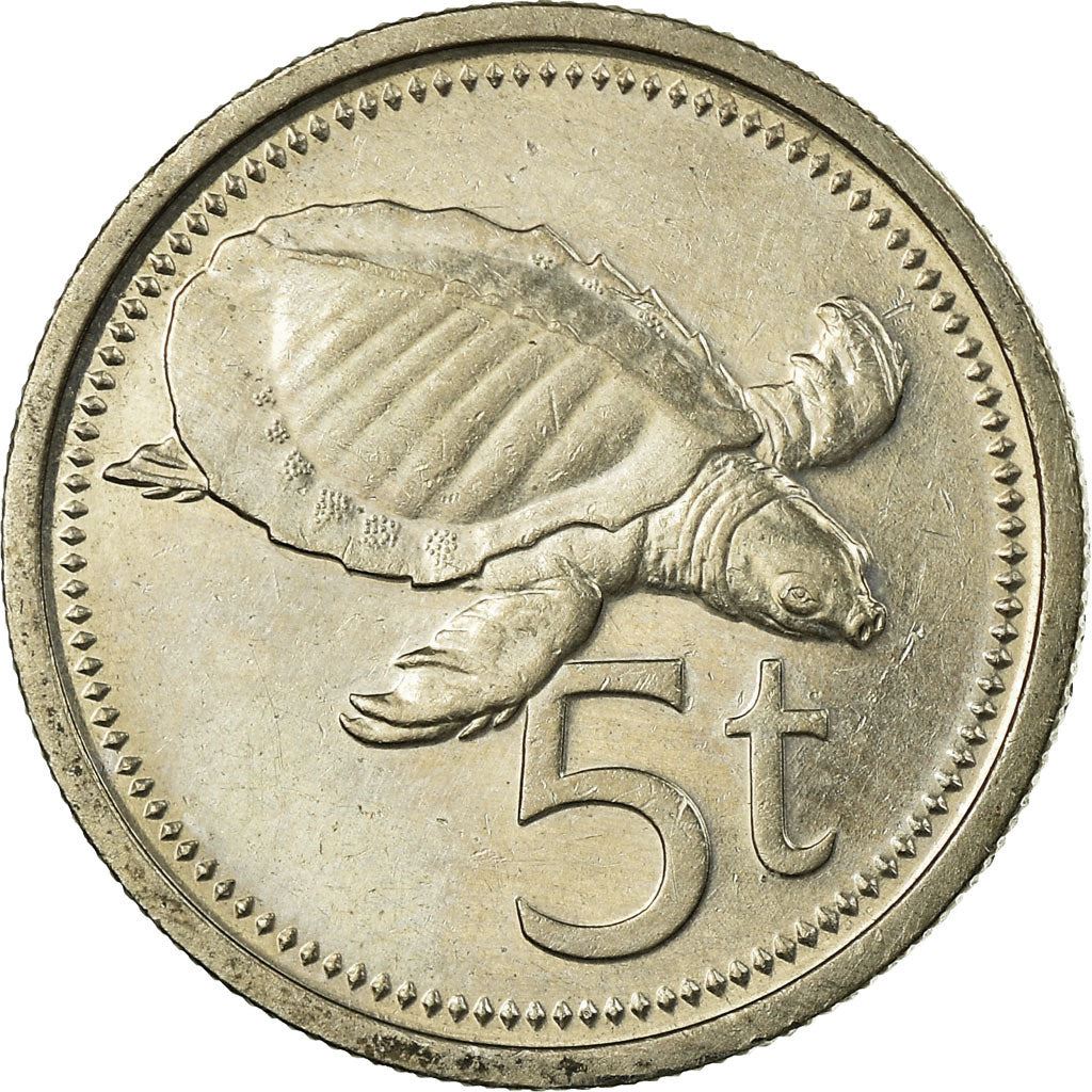 Papua New Guinea Coin Papua New Guinean 5 Toea | Elizabeth II | Turtle | KM3 | 1975 - 1999