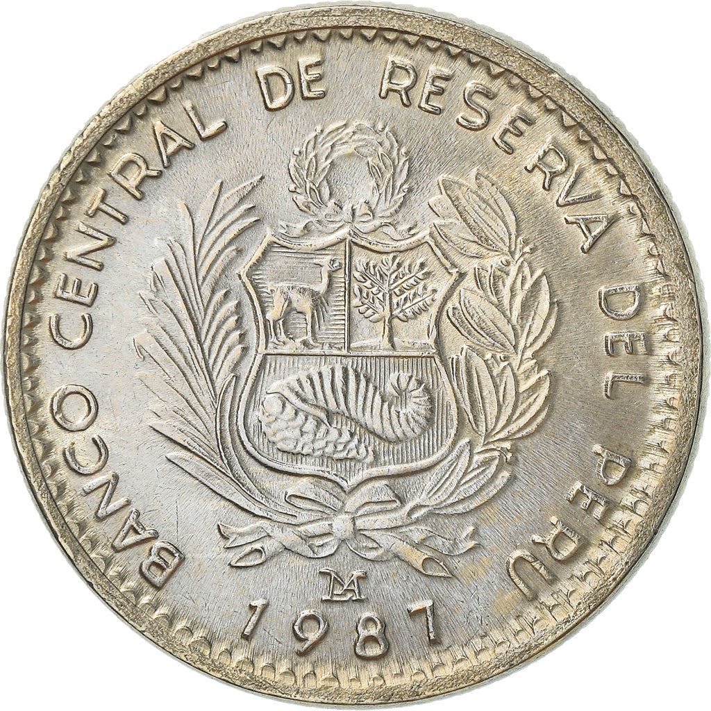 Peru | 1 Inti | Shield of Peru | Miguel Grau | KM296 | 1985 - 1988