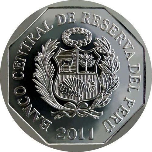 Peru | 1 Nuevo Sol Coin | Chullpas of Sillustani | KM345 | 2011