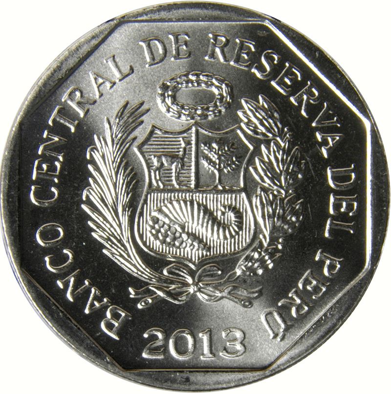 Peru | 1 Nuevo Sol Coin | Inca Temple of Huaytara | KM371 | 2013