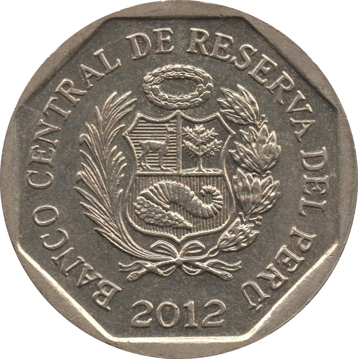 Peru | 1 Nuevo Sol Coin | Monolith of Kuntur Wasi | KM365 | 2012