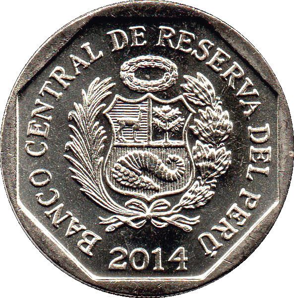 Peru | 1 Nuevo Sol Coin | Sacred City of Caral | KM379 | 2014