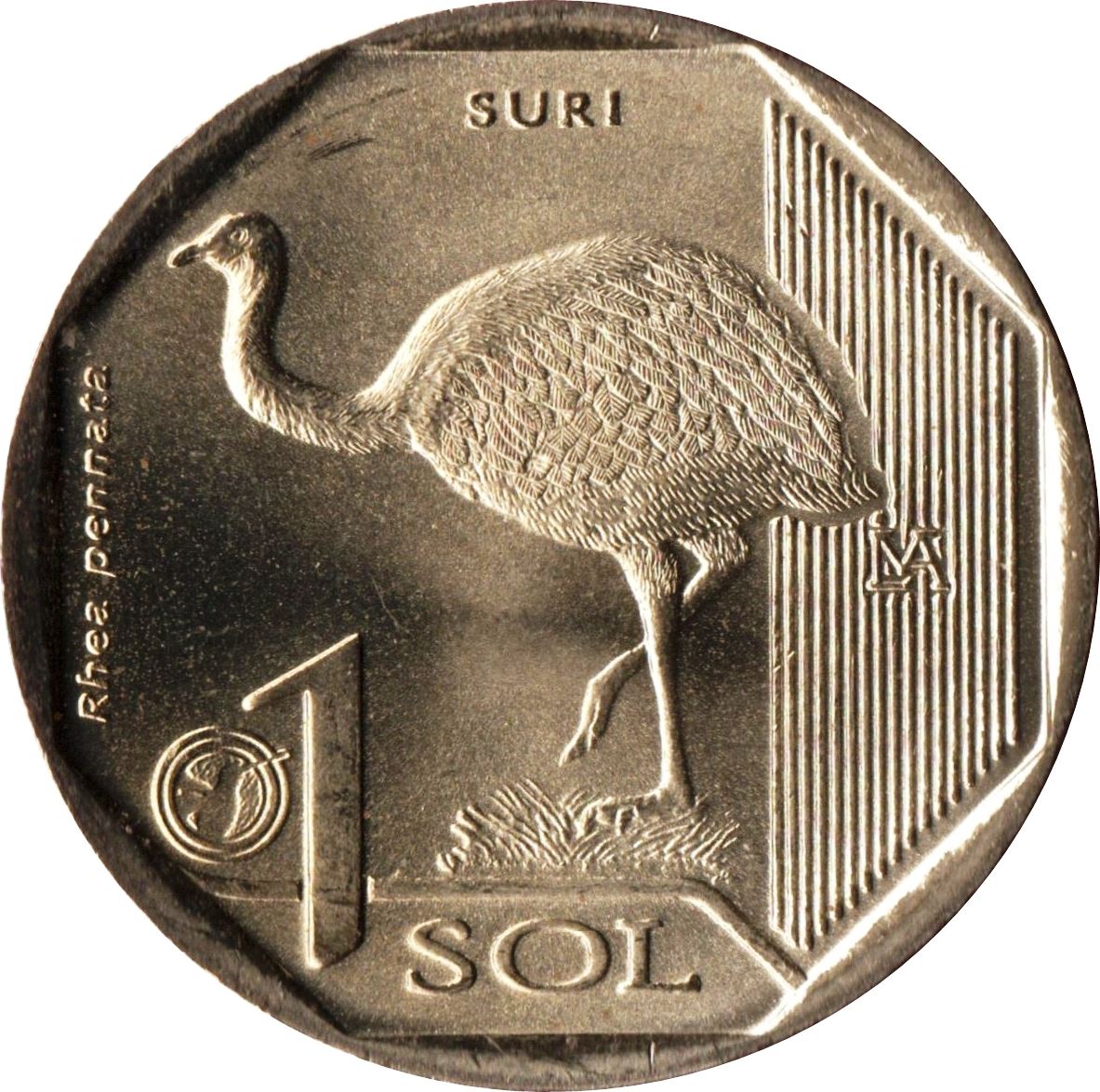 Peru | 1 Sol Coin | Darwin's Rhea | KM412 | 2018