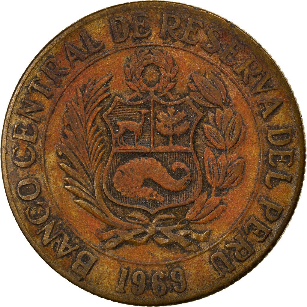 Peru 1 Sol de Oro Coin | Shield | Vicuna | KM248 | 1966 - 1975