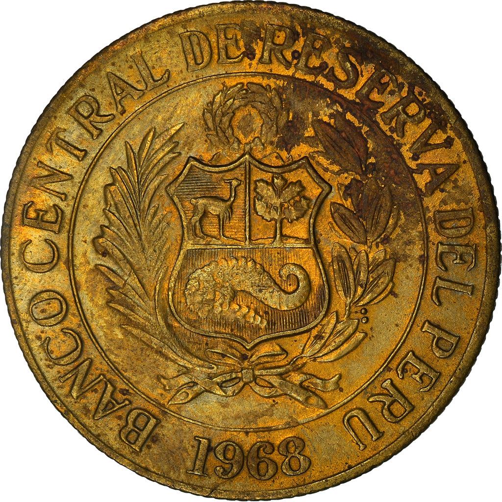 Peru 1 Sol de Oro Coin | Shield | Vicuna | KM248 | 1966 - 1975