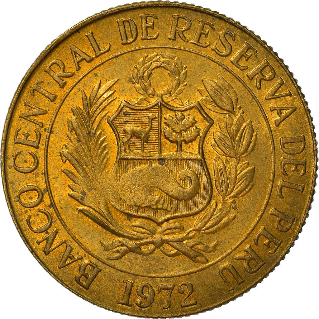 Peru 1 Sol de Oro Coin | Shield | Vicuna | KM248 | 1966 - 1975