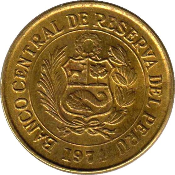 Peru | 10 Centavos Coin | Cinchona tree flower | KM245 | 1966 - 1975