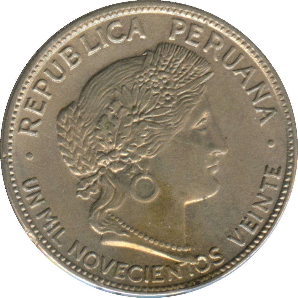 Peru | 10 Centavos Coin | Sprig | KM214 | 1918 - 1941