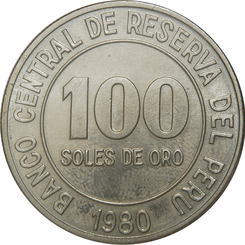 Peru 100 Soles de Oro Coin | KM283 | 1980 - 1982