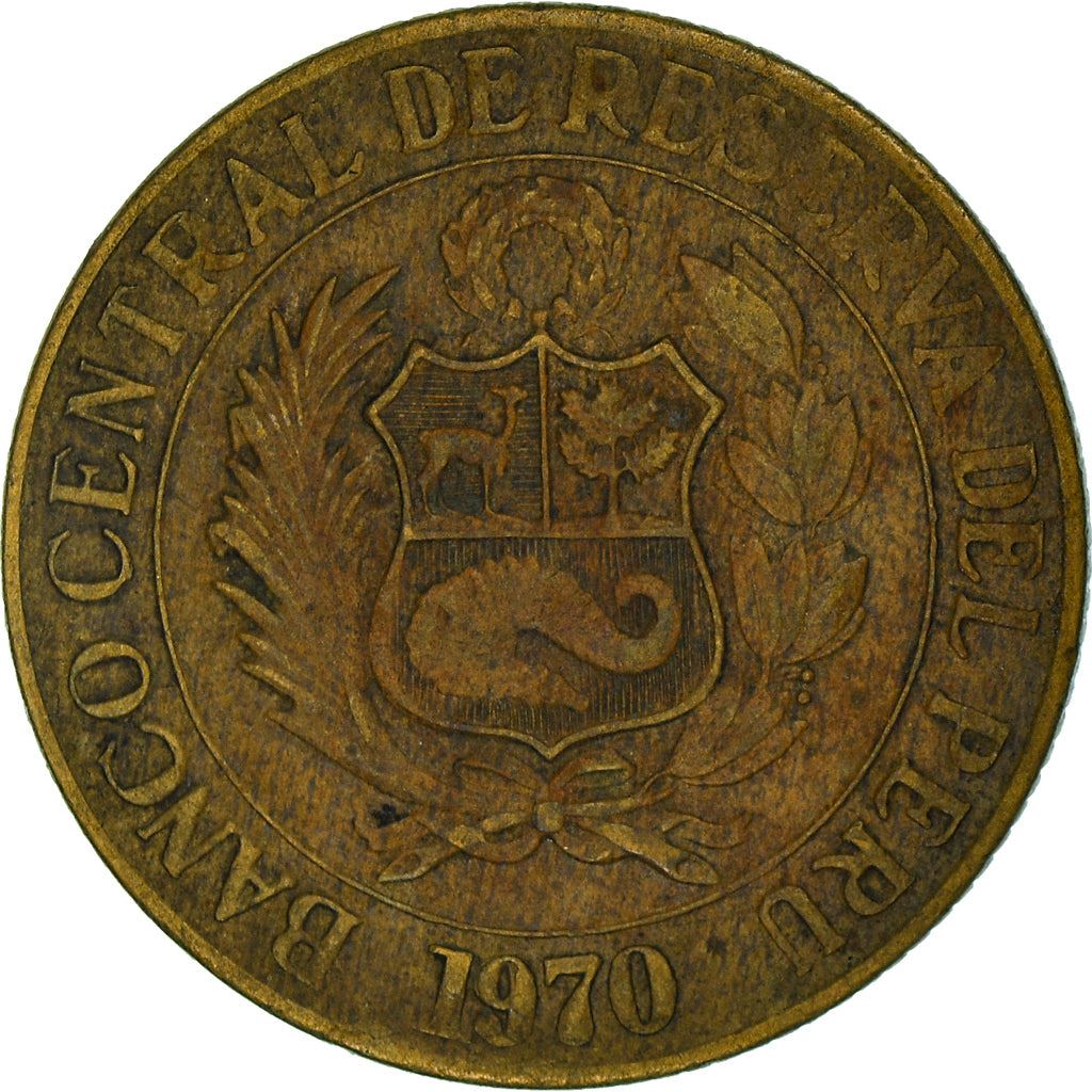 Peru 1/2 Sol de Oro Coin | Large Coat of Arms | Vicuna | KM247 | 1966 - 1973