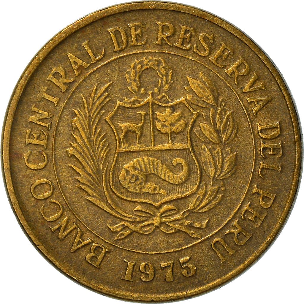 Peru 1/2 Sol de Oro Coin | Small Coat of Arms | Vicuna | KM260 | 1973 - 1975