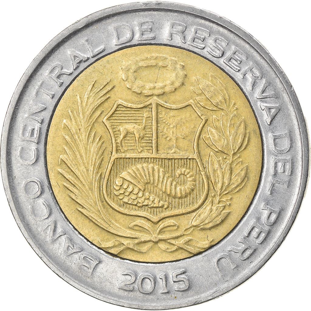 Peru 2 Nuevos Soles Coin | 2nd type | Hummingbird | KM343 | 2010 - 2015