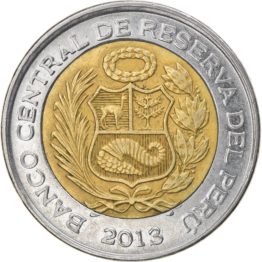 Peru 5 Nuevos Soles 2nd type | Condor Coin | KM344 | 2010 - 2015