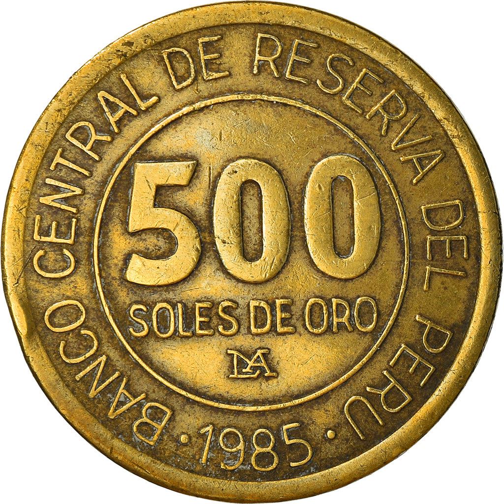 Peru | 500 Soles de Oro Coin | Miguel Grau | KM310 | 1985