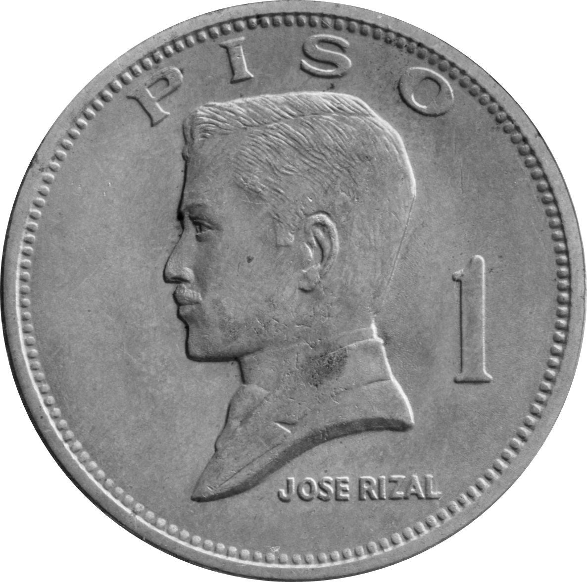 Philippines 1 Piso Jose Rizal Coin KM203 1972 - 1974