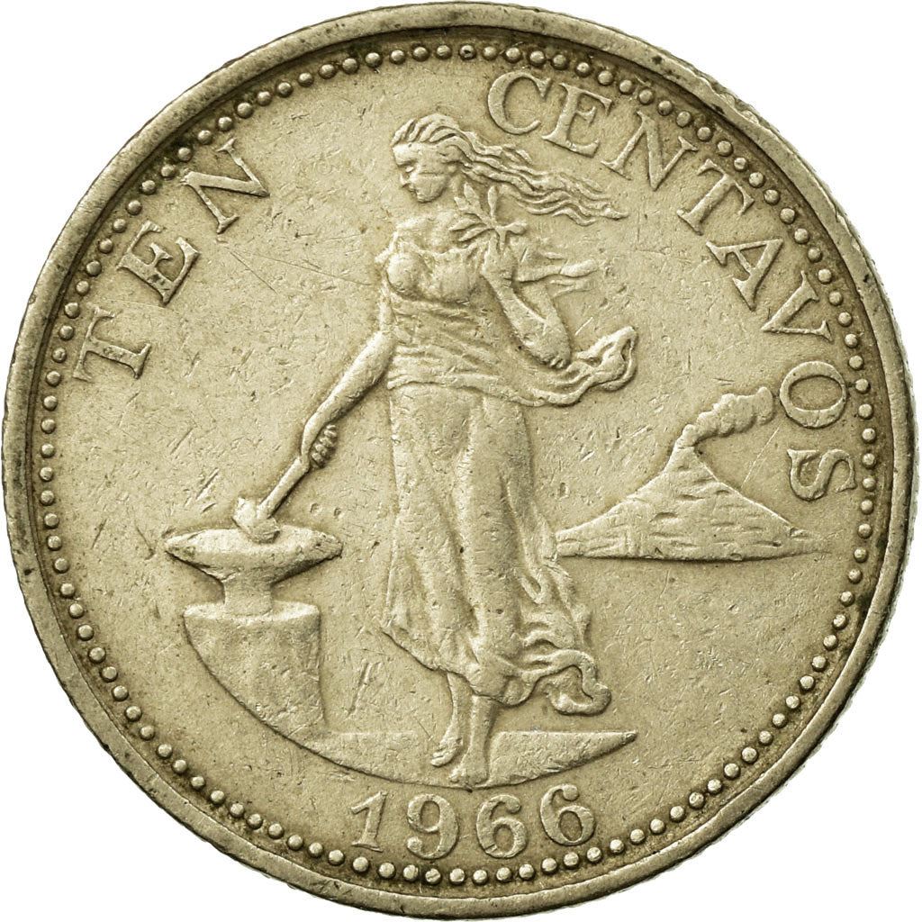 Philippines 10 Centavos Coin | KM188 | 1958 - 1966