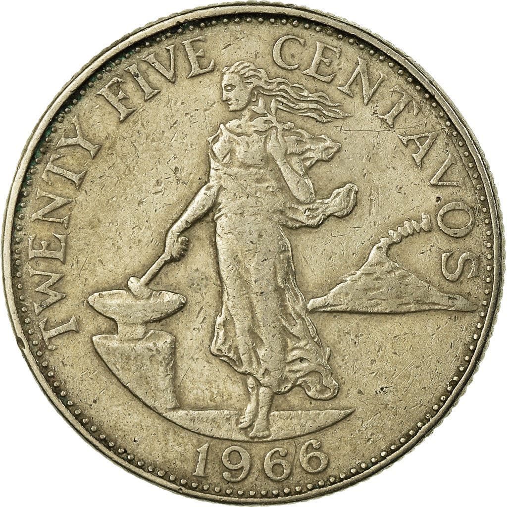 Philippines 25 Centavos Coin | KM189 | 1958 - 1966