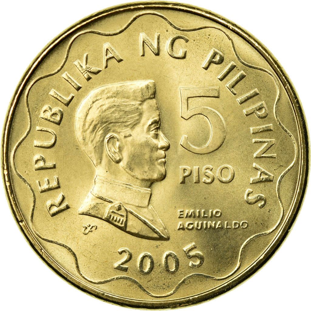 Philippines 5 Piso | 100 Coins | Emilio Aguinaldo | KM272 | 1995 - 2017