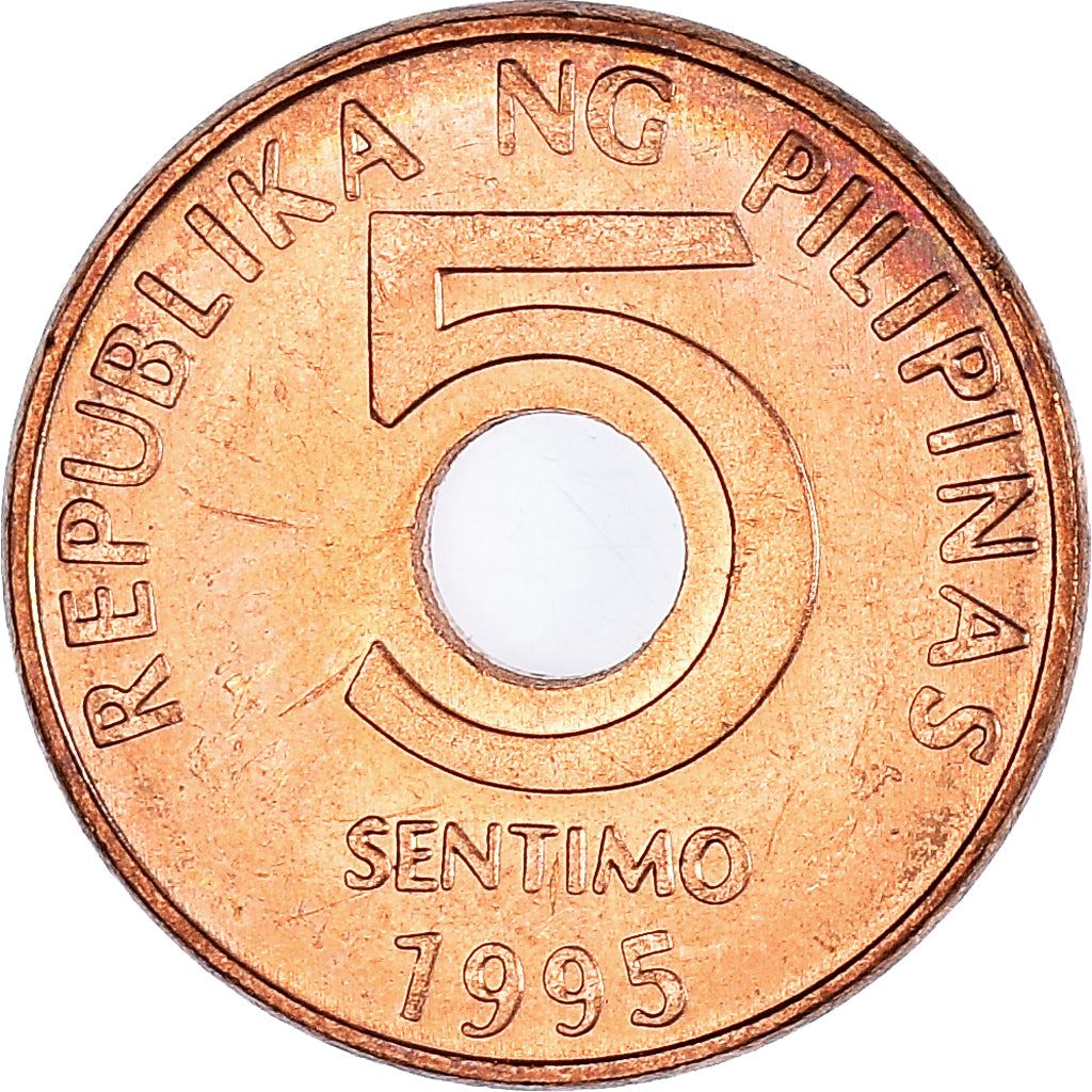 Philippines 5 Sentimo Coin KM268 1995 - 2017