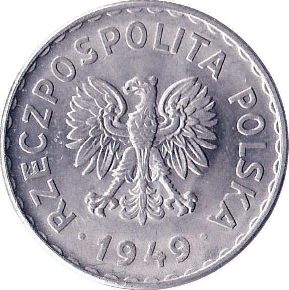 Poland | 1 Złoty Coin | Eagle | KM45a | 1949