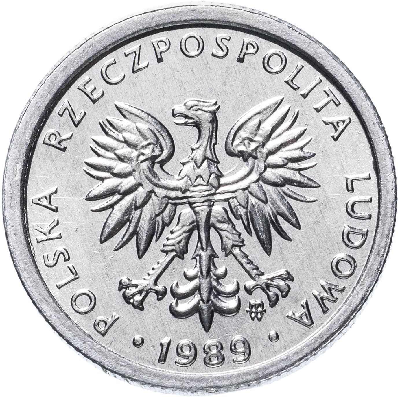 Poland | 1 Zloty Coin | Eagle | KM49.3 | 1989 - 1990