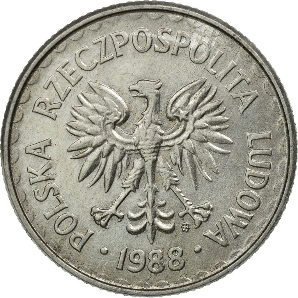 Poland | 1 Złoty | Eagle | KM49.2 | 1986 - 1988