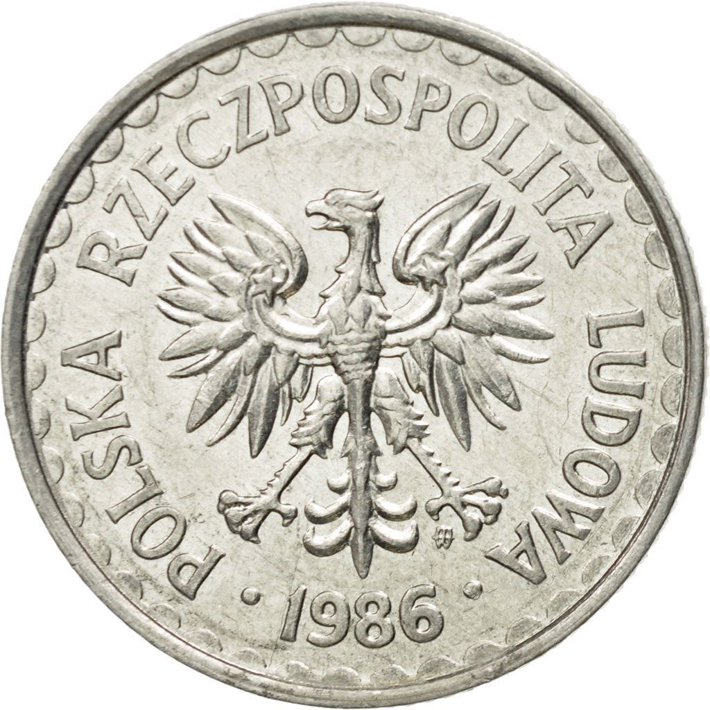 Poland | 1 Złoty | Eagle | KM49.2 | 1986 - 1988