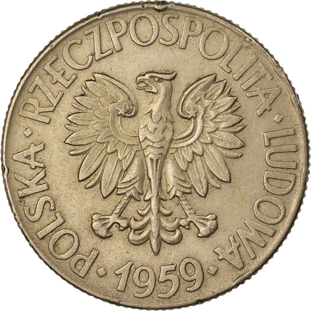 Poland | 10 Złotych Coin | Tadeusz Kościuszko | Eagle | KM50 | 1959 - 1966