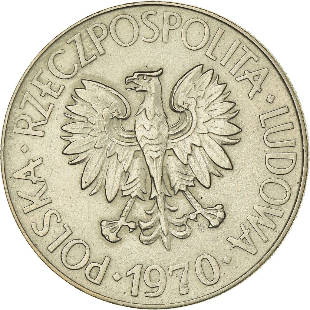 Poland | 10 Złotych Coin | Tadeusz Kościuszko | Eagle | KM50a | 1969 - 1973