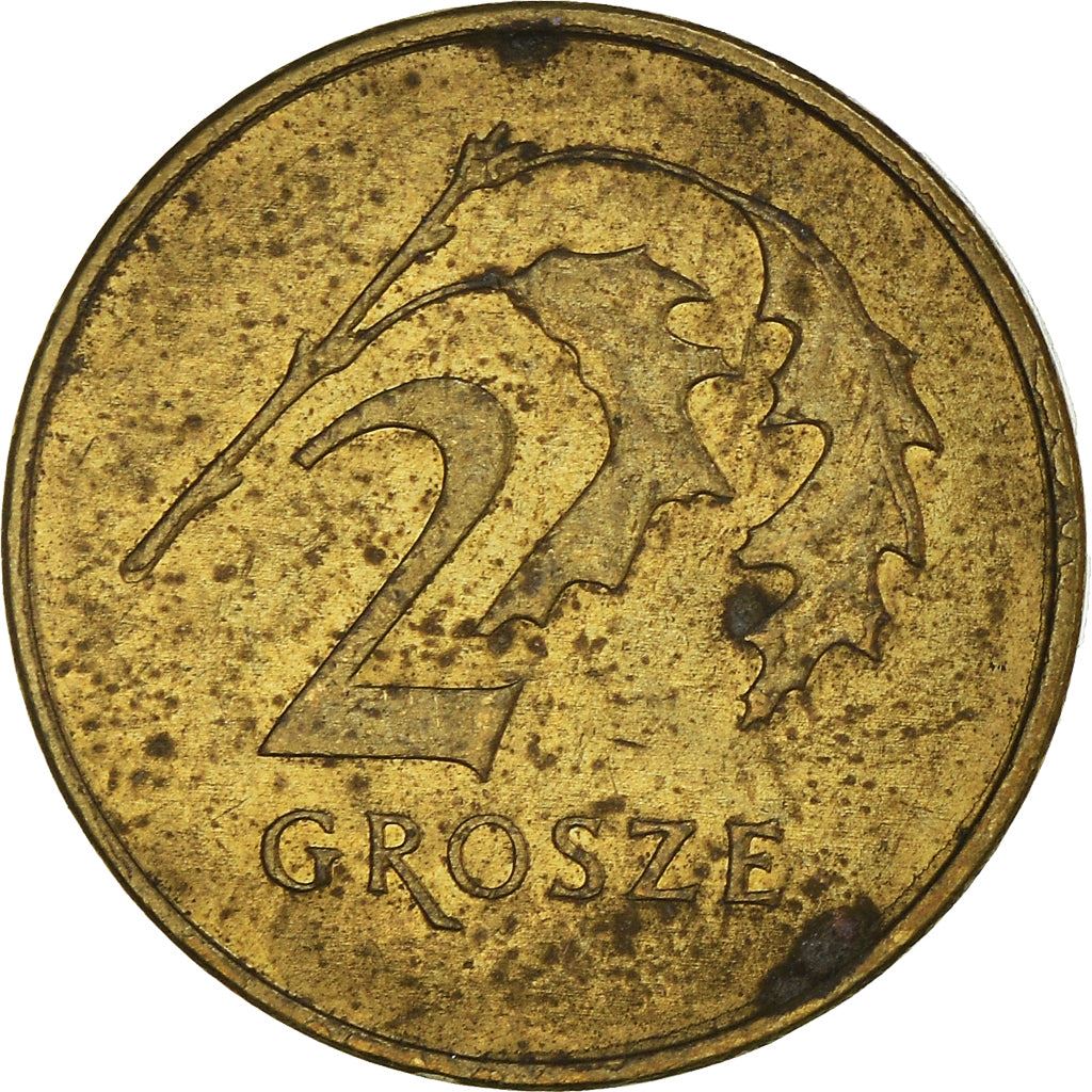 Poland | 2 Grosze | Oak Leaf | Eagle | KM277 | 1990 - 2014