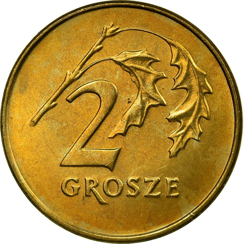 Poland | 2 Grosze | Oak Leaf | Eagle | KM277 | 1990 - 2014