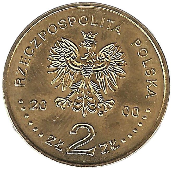 Poland | 2 Zlote Coin | Solidarnosc | Europer Map | KM394 | 2000