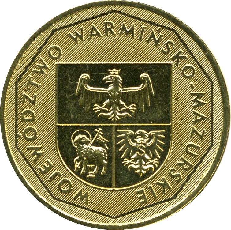 Poland | 2 Zlote Coin | Warmian-Masurian Voivodeship | KM614 | 2005