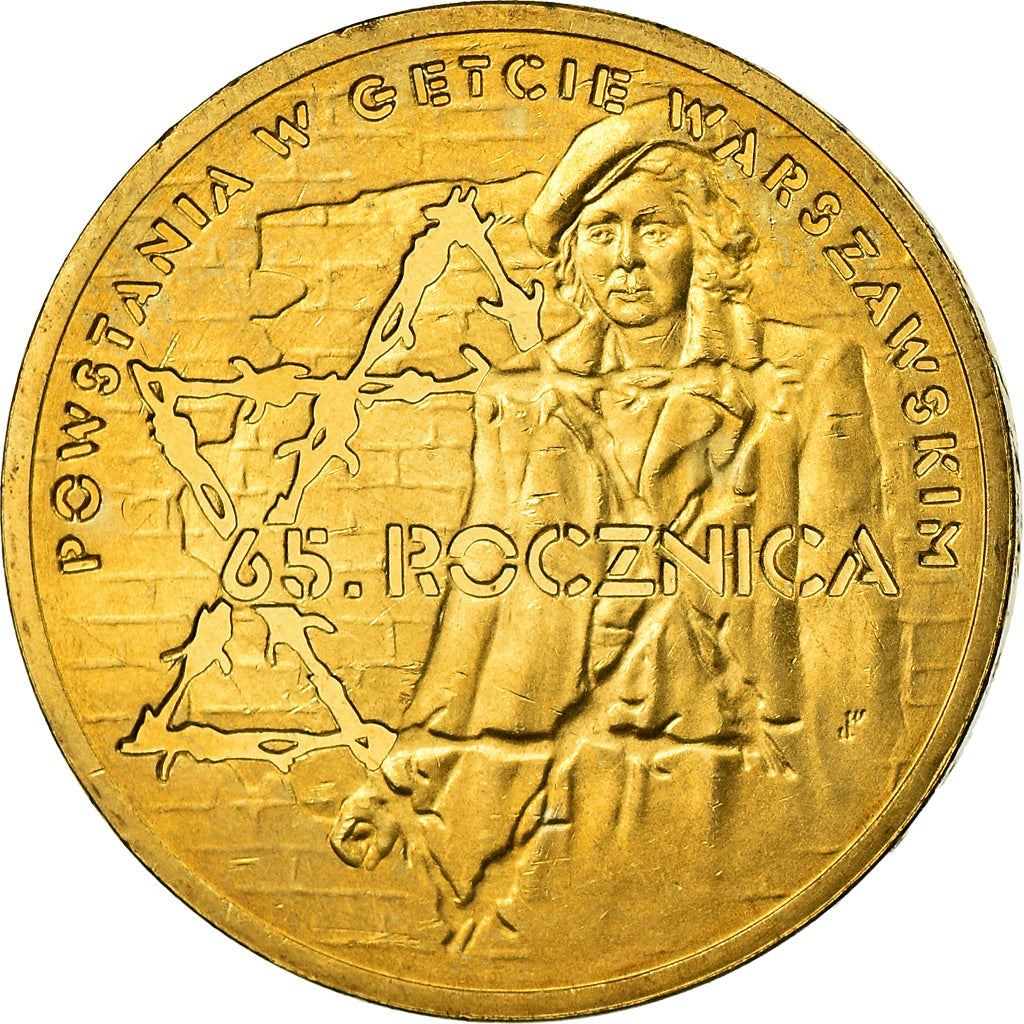 Poland | 2 Złote Coin | Warsaw Ghetto Uprising | Małka Zdrojewicz | KM633 | 2008