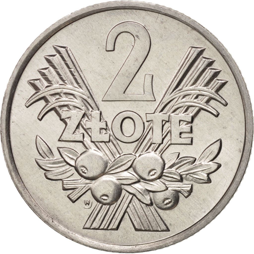 Poland | 2 Złote | Eagle | Wheat | Fruit | KM46 | 1958 - 1974