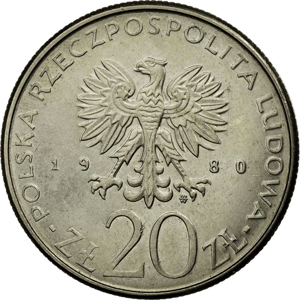 Poland | 20 Złotych Coin | Dar Pomorza Ship | Eagle | KM112 | 1980