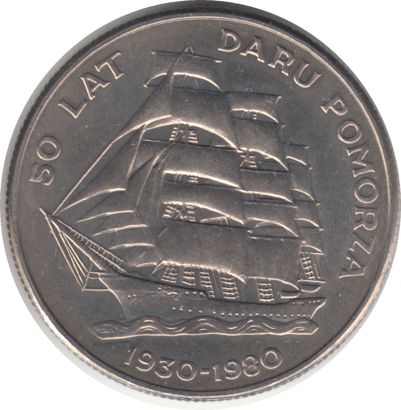 Poland | 20 Złotych Coin | Dar Pomorza Ship | Eagle | KM112 | 1980