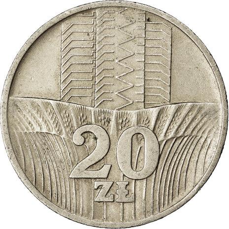 Poland | 20 Złotych | Eagle | Wheat | Building | KM67 | 1973 - 1976