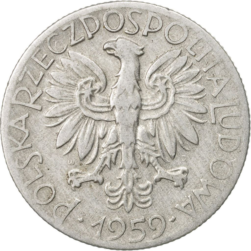 Poland | 5 Zlotych Coin | Fisherman | Eagle | KM47 | 1958 - 1974