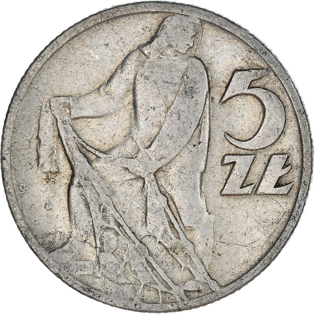 Poland | 5 Zlotych Coin | Fisherman | Eagle | KM47 | 1958 - 1974