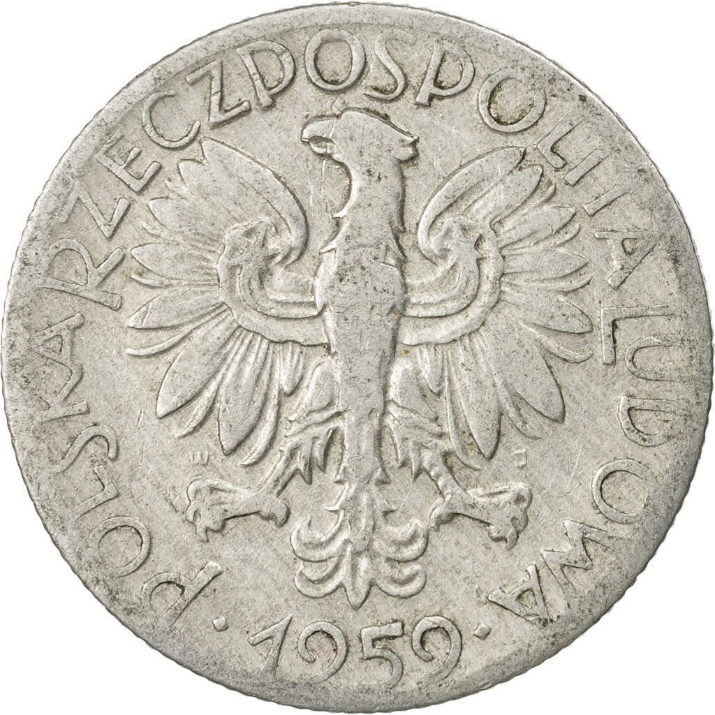 Poland | 5 Zlotych Coin | Fisherman | Eagle | KM47 | 1958 - 1974