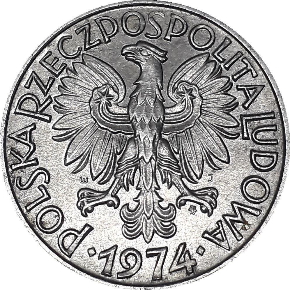 Poland | 5 Zlotych Coin | Fisherman | Eagle | KM47 | 1958 - 1974