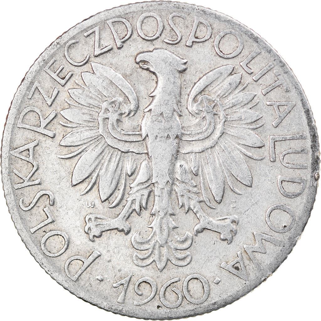 Poland | 5 Zlotych Coin | Fisherman | Eagle | KM47 | 1958 - 1974