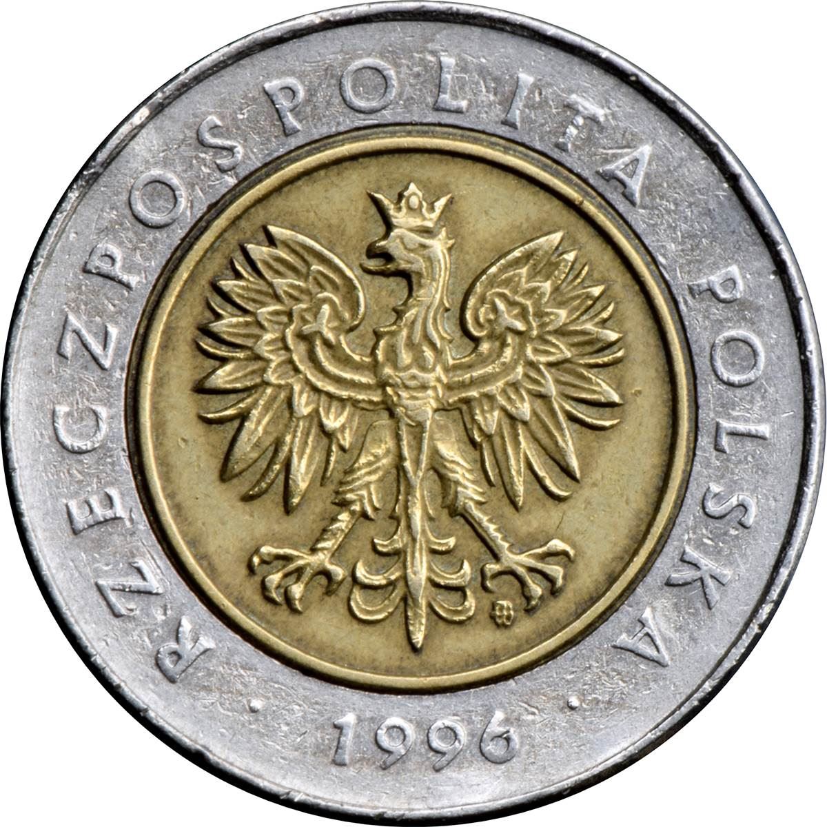 Poland | 5 Złotych Coin | Oak Leaves | Eagle | KM284 | 1994 - 2021