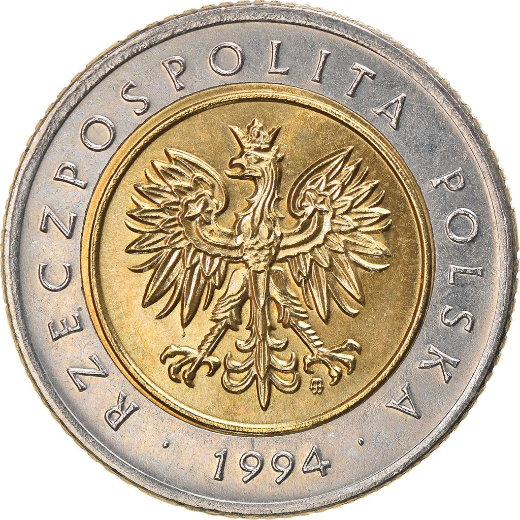 Poland | 5 Złotych Coin | Oak Leaves | Eagle | KM284 | 1994 - 2021