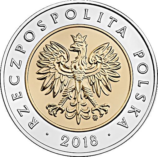 Poland | 5 Z?otych | Regaining Independence Anniversary | Eagle | KM | 2018